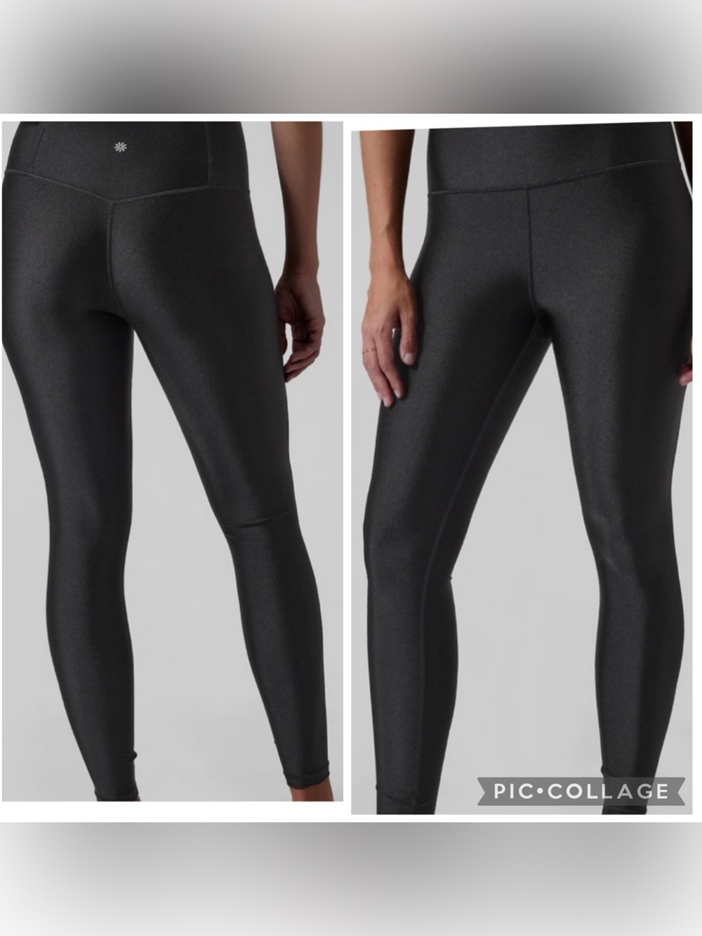 Athleta Elation Shine Tight High-Rise Performance Leggings - Black